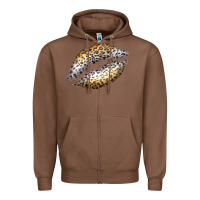Chestnut Cheetah Lips Zipper Hoodie - Bettercallsaul