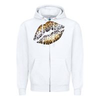 White Cheetah Lips Zipper Hoodie - Bettercallsaul