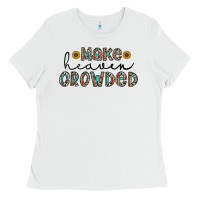 White make heaven crowded Ladies Tee - CowhideDigitalArt