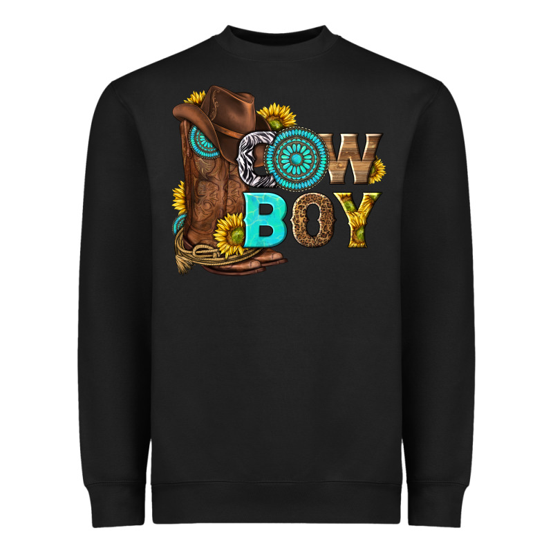 Western Cowboy Heavyweight Sweatshirt by NancyCooperArtShop | Teevron