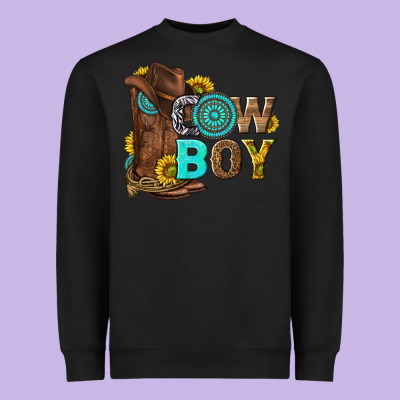 Western Cowboy Heavyweight Sweatshirt Designed By Nancycooperartshop