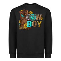 Black western cowboy Heavyweight Sweatshirt - NancyCooperArtShop