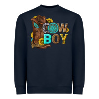 Navy western cowboy Heavyweight Sweatshirt - NancyCooperArtShop
