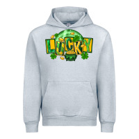Heather Grey St. Patrick's Day lucky Urban Hoodie - FaDigitalArtStudio