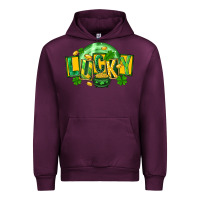 Mauve Wine St. Patrick's Day lucky Urban Hoodie - FaDigitalArtStudio