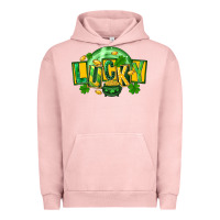 Pigment Salmon St. Patrick's Day lucky Urban Hoodie - FaDigitalArtStudio