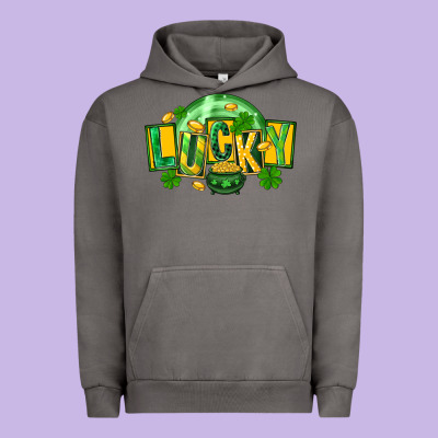 St. Patrick's Day Lucky Urban Hoodie Designed By Fadigitalartstudio