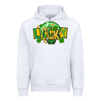 White St. Patrick's Day lucky Urban Hoodie - FaDigitalArtStudio