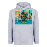 Heather Grey wıshın i was fıshın Heavyweight Hoodie - TumblerDesignByShophia