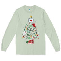 Matcha nurse christmas tree Long Sleeve Tee - MaliasSmallBusiness