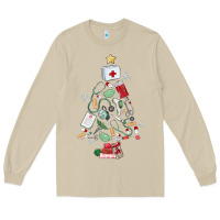 Mushroom nurse christmas tree Long Sleeve Tee - MaliasSmallBusiness