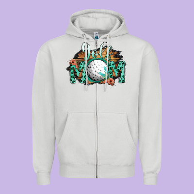 Golf Mom Zipper Hoodie Designed By Bettercallsaul
