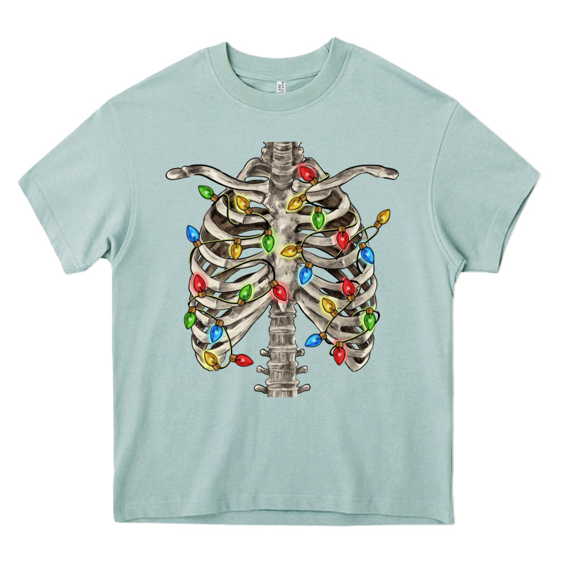 Christmas Rib Cage Heavy Core Tee by FaDigitalArtStudio | Teevron