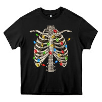 Black Christmas Rib Cage Heavy Core Tee - FaDigitalArtStudio