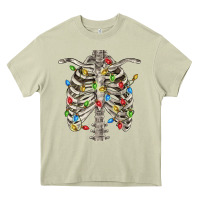 Mossy Christmas Rib Cage Heavy Core Tee - FaDigitalArtStudio