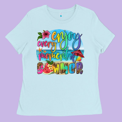 Enjoy Every Moment Of Summer Ladies Tee Designed By Hra Design Shop