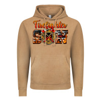 Vintage Camel American Flag Firefighter Son Vintage Hoodie - LillyAllenDesigns