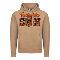 Vintage Coffee American Flag Firefighter Son Vintage Hoodie - LillyAllenDesigns