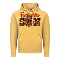 Vintage Mustard American Flag Firefighter Son Vintage Hoodie - LillyAllenDesigns