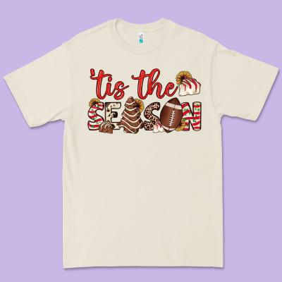 Tis The Season American Football Little Debbie Tree Cakes Premium Tee Designed By Jahusdesignshop
