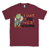 Burgundy i love you u r beautiful frog Classic Tee - MaliasSmallBusiness