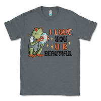 Charcoal Heather i love you u r beautiful frog Classic Tee - MaliasSmallBusiness