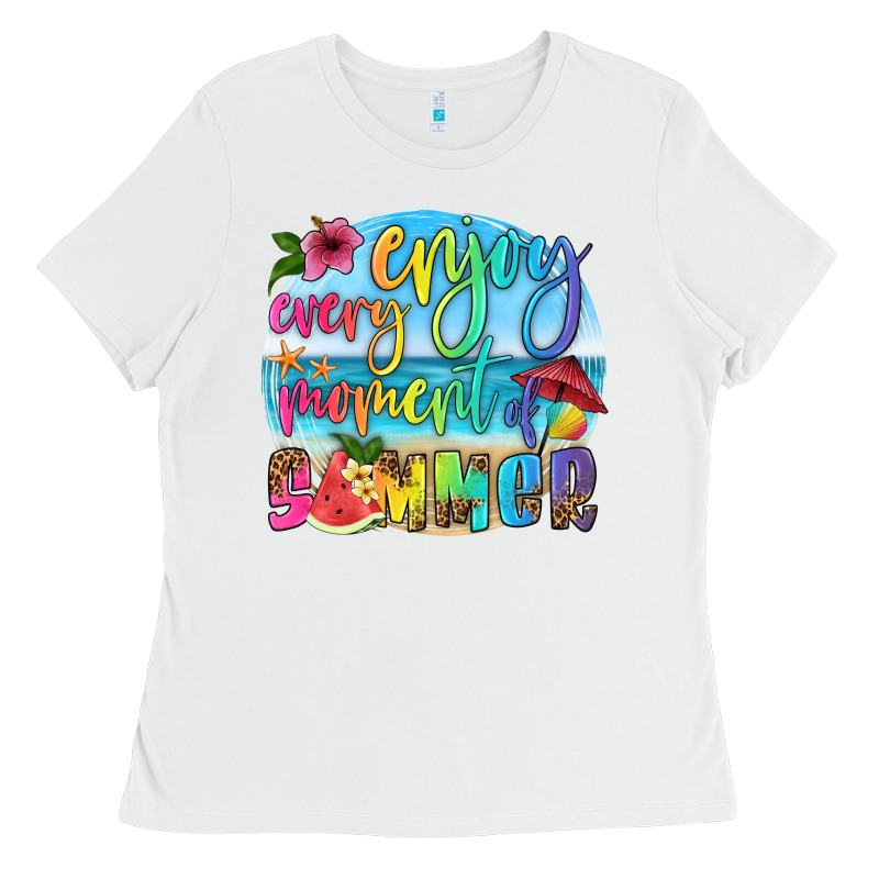 Enjoy Every Moment Of Summer Ladies Tee by HRA Design Shop | Teevron