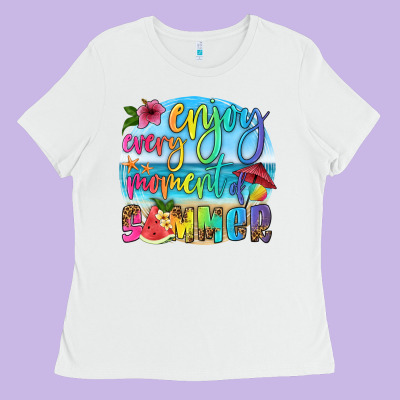 Enjoy Every Moment Of Summer Ladies Tee Designed By Hra Design Shop