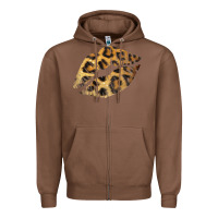 Chestnut Leopard Lips Zipper Hoodie - Bettercallsaul