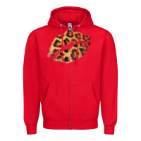 Red Leopard Lips Zipper Hoodie - Bettercallsaul