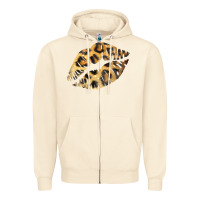 Sandshell Leopard Lips Zipper Hoodie - Bettercallsaul