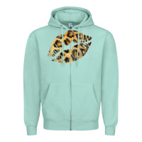 Seafoam Leopard Lips Zipper Hoodie - Bettercallsaul