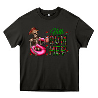Asphalt hello summer Heavy Core Tee - CowhideDigitalArt