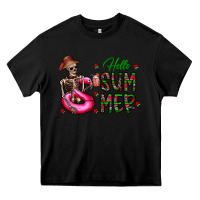 Black hello summer Heavy Core Tee - CowhideDigitalArt