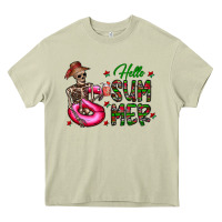 Mossy hello summer Heavy Core Tee - CowhideDigitalArt
