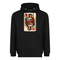 Black Queen Of Hearts Cowgirl Heavyweight Hoodie - HowdyJamesFarm