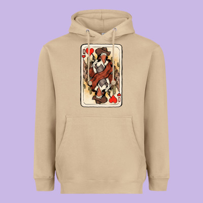 Queen Of Hearts Cowgirl Heavyweight Hoodie Designed By Howdyjamesfarm