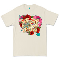 Bone playing cards roses and pearls Premium Tee - AdoDesignShop