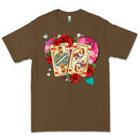 Cacao playing cards roses and pearls Premium Tee - AdoDesignShop
