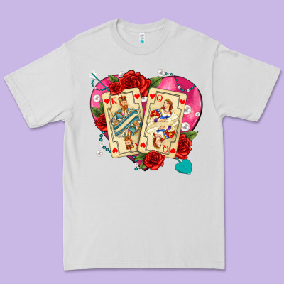 Playing Cards Roses And Pearls Premium Tee Designed By Adodesignshop