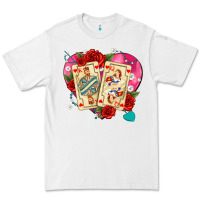 White playing cards roses and pearls Premium Tee - AdoDesignShop