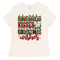 Bone gingerbread kisses and christmas wishes Ladies Tee - FaDigitalArtStudio