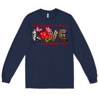 Navy let all that you do be done in love i corinthians Long Sleeve Tee - NancyCooperArtShop