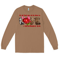 Toasted Coconut let all that you do be done in love i corinthians Long Sleeve Tee - NancyCooperArtShop