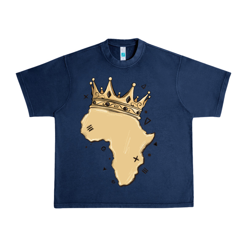 Africa With Crown Urban Heavy Tee by MaliasSmallBusiness | Teevron