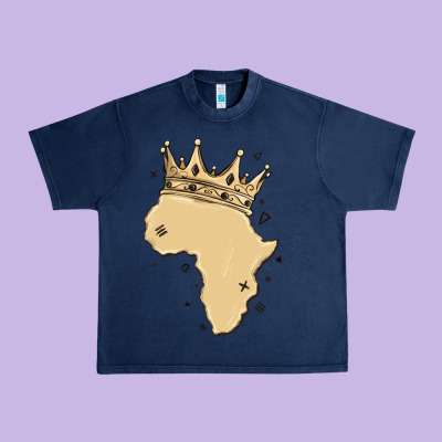 Africa With Crown Urban Heavy Tee Designed By Maliassmallbusiness