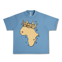 Pebble Blue africa with crown Urban Heavy Tee - MaliasSmallBusiness