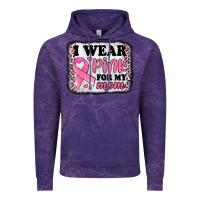Cloud Purple i wear pink for my mom breast cancer awareness Vintage Hoodie - Jasminsmagicworld