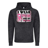 Vintage Black i wear pink for my mom breast cancer awareness Vintage Hoodie - Jasminsmagicworld