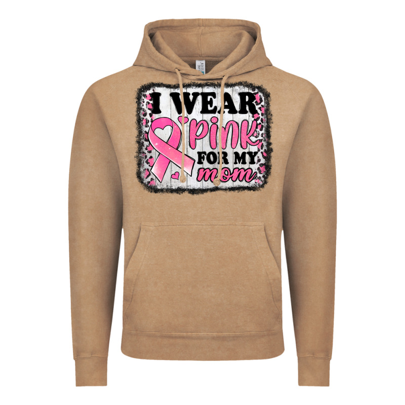 I Wear Pink For My Mom Breast Cancer Awareness Vintage Hoodie by Jasminsmagicworld | Teevron